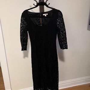 Eva Mendes Black Lace Dress (10)